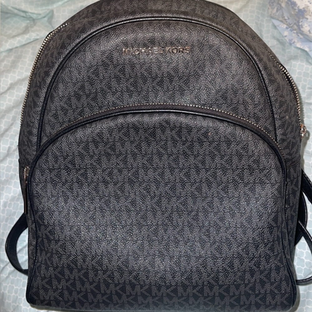Michael Kors Charcoal Monogram Backpack